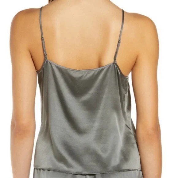 Skims gray silk stretch sleep tank S - Picture 2 of 6